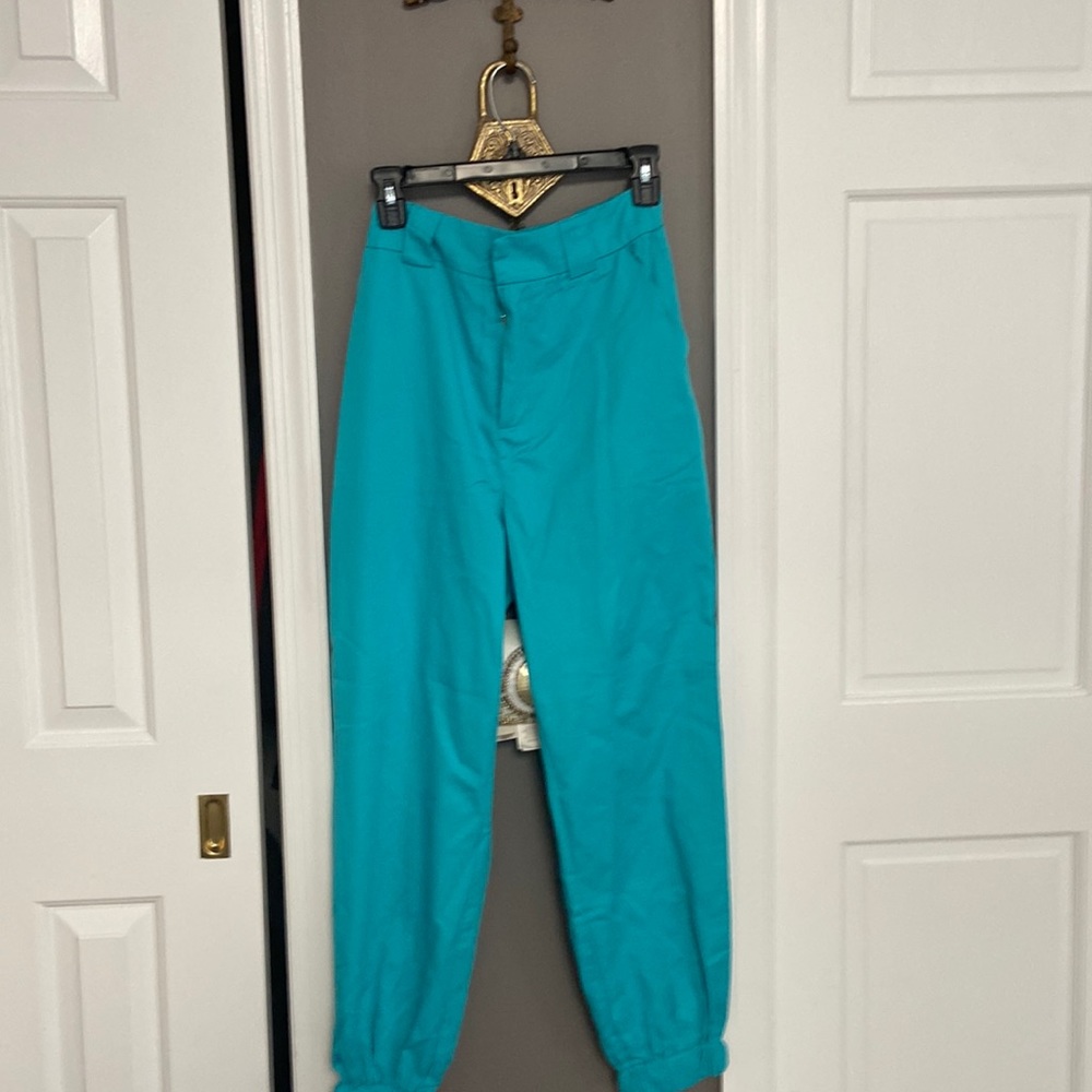 Aqua blue joggers jeans